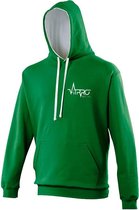 FitProWear Multicolour Hoodie Unisex - Groen / Wit - Maat L - Dames - Heren - Trui - Sporttrui - Sweater - Hoodie - Katoen / Polyester - Trui Capuchon - Sportkleding