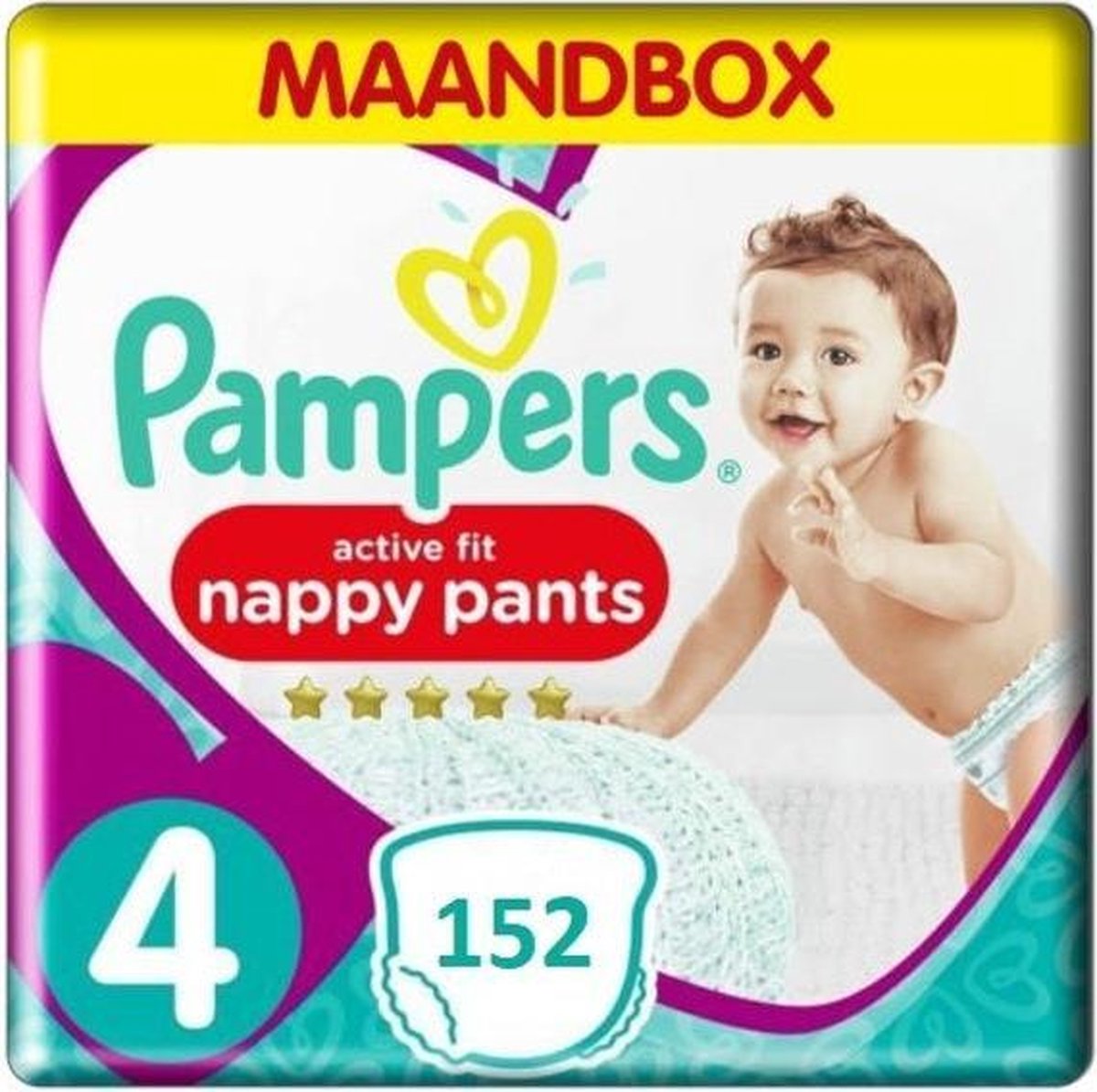 Pampers Premium Protection Pants Maat 4 - 152 Luierbroekjes Maandbox - Pampers