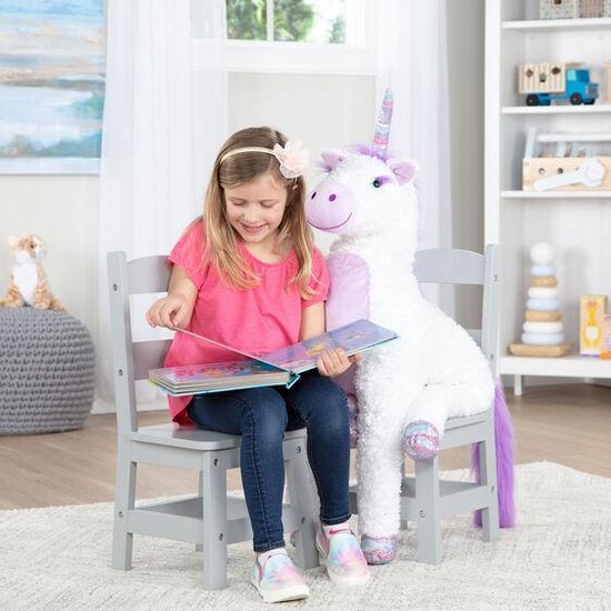 Melissa & Doug - Houten kinderstoel set van 2 - Wit van Melissa & Doug — afbeelding 3