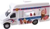 Ice Cream Truck Metal Pull Back (Wit) 12 cm Toys - Modelauto - Schaalmodel - Model auto