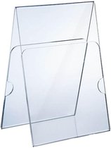 A4 Dubbele Menukaarthouder / Tafelhouder / Acrylglas Standaard - type DU-A4-PM