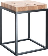 Bijzettafel - Salontafel - Industrieel - Hout - 39x39x56 cm