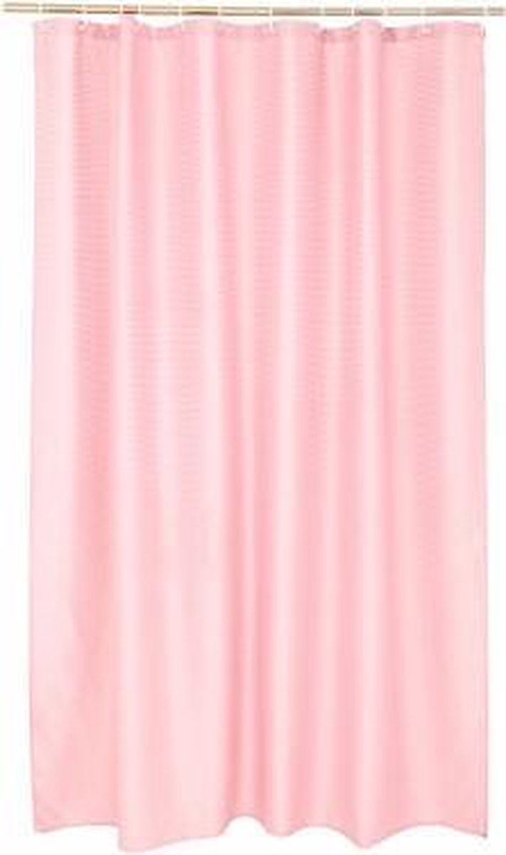 Livetti Douchegordijn en ringen Shower Curtain PREMIUM 180x200 cm Roze