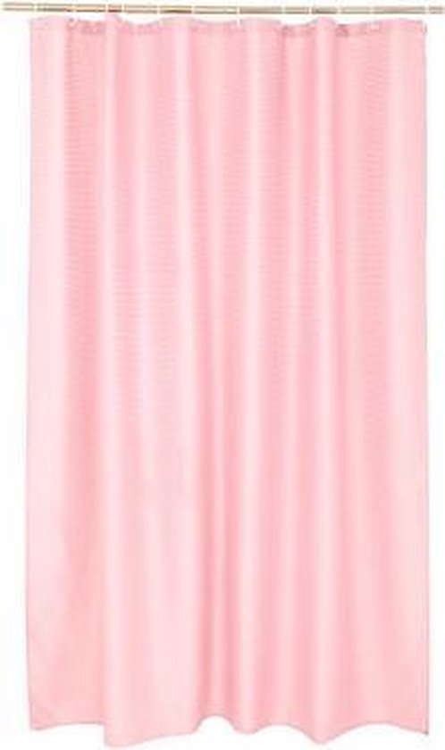 Livetti Douchegordijn en ringen Shower Curtain PREMIUM 180x200 cm Roze
