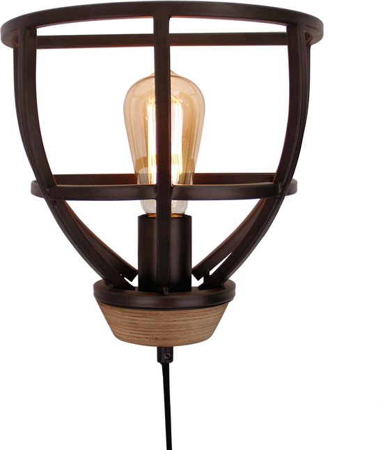 Chericoni Aperto wandlamp - Ø25 cm - E27 - Zwart