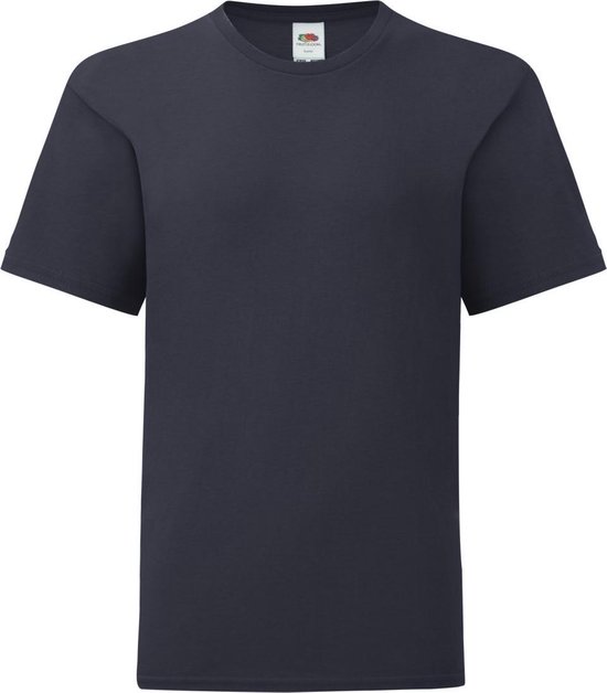T-shirt Iconic Fruit Of The Loom Enfants / Kinder ( Marine Foncé)