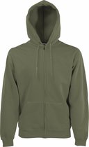 Fruit Of The Loom Heren Premium 70/30 Hooded Zip-Up Sweatshirt / Hoodie (Klassiek Olive)