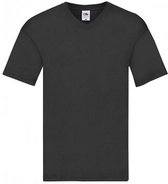 Fruit Of The Loom Heren Originele V-hals T-shirt (Zwart)