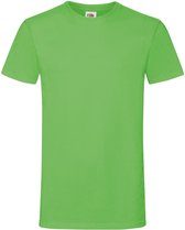 Fruit Of The Loom Heren Sofspun® T-shirt - Lime - Small