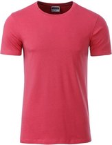 James and Nicholson - Heren Standaard T-Shirt (Raspberry Roze)