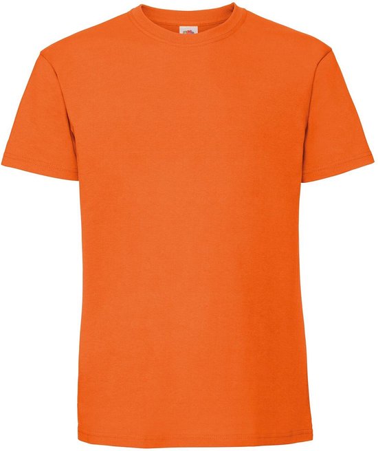 Fruit Of The Loom Heren Ringgesponnen Premium T-Shirt (Oranje)