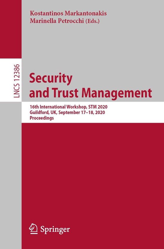 Springer Nature Proceedings Computer Science - Security and  ... - cover