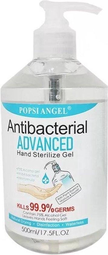 Handgel antibacterieel advanced 500ml met POMP 75% alcohol - 500 | bol.com