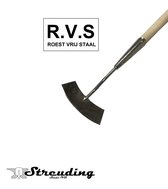 Streuding - Schoffel - Roestvrij Staal - ( RVS ) - Rond model 16 cm - met steel - ArtNr.22872