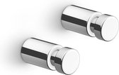 Zack handdoekhaak Aivo glanzend gepolijst rvs - 1,6 cm - set van 2 - boren - 40402