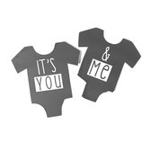 Wandborden-cadeau voor een tweeling It's you and me-babykamer-kinderkamer
