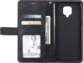 Xiaomi Redmi Note 9S / Note 9 Pro Hoesje Geometrie Portemonnee Zwart