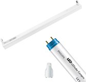 PHILIPS - LED TL Armatuur met T8 Buis - CorePro LEDtube EM 865 - Aigi Dybolo - 60cm Enkel - 8W - Helder/Koud Wit 6500K | Vervangt 18W