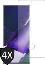 Samsung Note 20 Ultra Screenprotector - Samsung Galaxy Note 20 Ultra Screenprotector - Full Screen Protector Glas - 4 Stuks