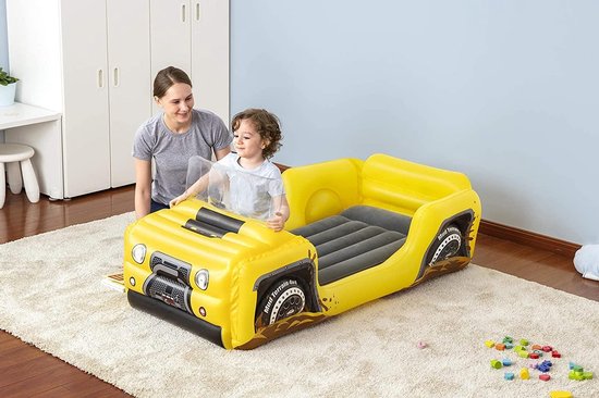 Bestway kinder logeerbed, luchtmatras opblaasbaar - My yellow truck |  bol.com