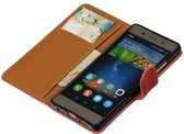 Mobieletelefoonhoesje.nl - Zakelijke Bookstyle Hoesje voor Huawei P8 Lite Rood