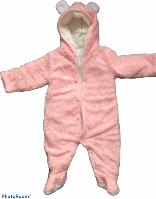 Baby pakje - Berenpakje - Roze - 6 tot 12 maanden - Onesie - romper |  bol.com