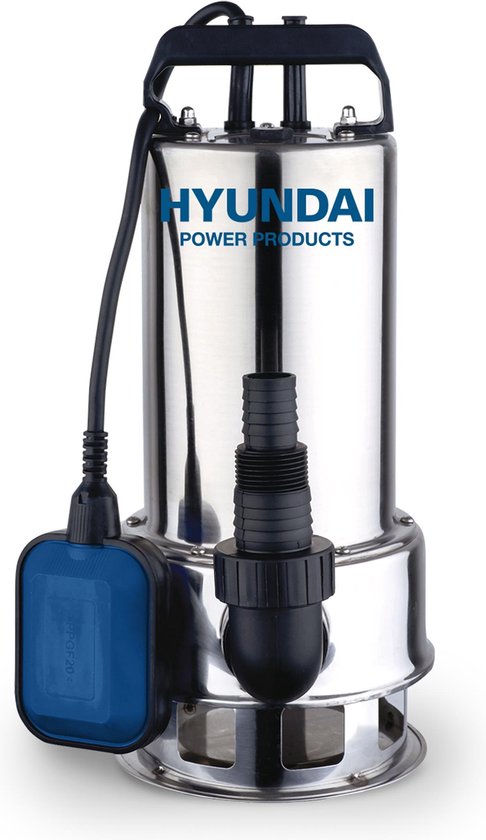 Hyundai dompelpomp 750W INOX RVS / waterpomp / vijverpomp / zwembadpomp / vuilwaterpomp / 13000 liter per uur