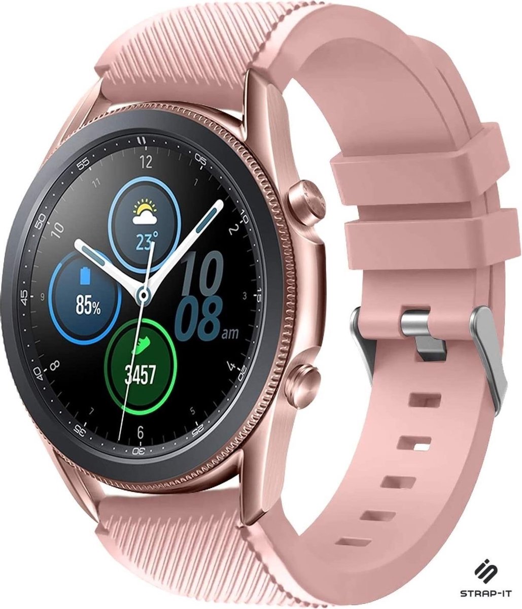Strapit® Samsung Galaxy Watch 3 45mm siliconen bandje roze