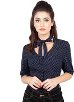 Voodoo Vixen Blouse -S- Alex Blauw