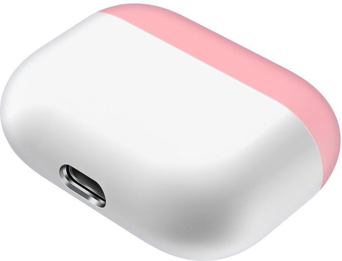 Case cover - Apple Airpods Pro - roze-wit siliconen design