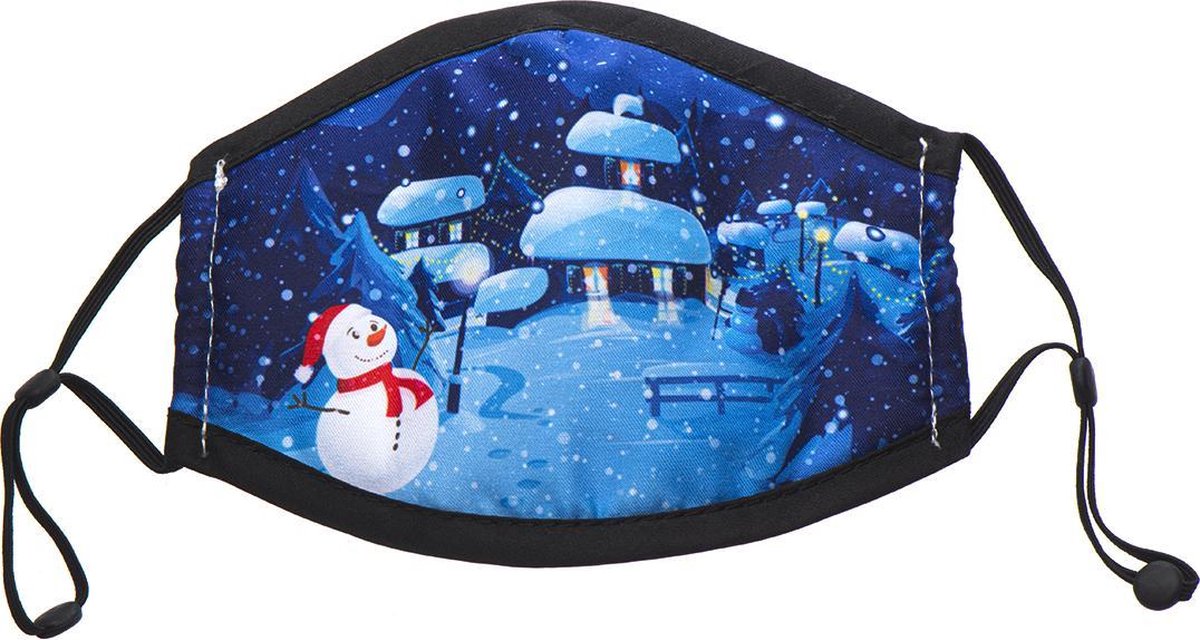 Premium Mondmasker – Katoen Wasbaar – Blauw