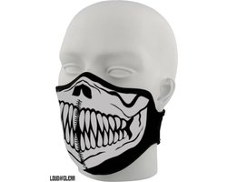 Skull Mondkapje Mondmasker Gezichtsmasker Wasbaar Met Print - Zwart Wit