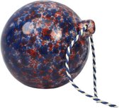 Royal Goedewaagen - Handgemaakte Kerstbal - Keramiek - Freckles rood/blauw - 7 cm