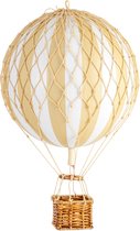 Authentic Models - Luchtballon 'Travels Light' - wit/ivoor - diameter luchtballon 18cm | vlieg met me mee - luchtballon - ivoor - wit - kinderkamer- babykamer - decoratief - fantas
