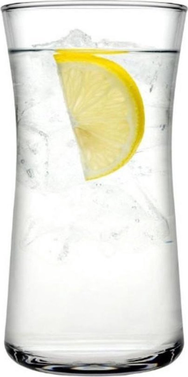 Pasabahce Heybeli Drinkglazen – 345 ml – Set van 6 – Waterglazen / Frisdrankglazen – Transparant