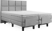 Boxspring Elektrische 160x210 Compleet Grijs 8 vlaks luxe