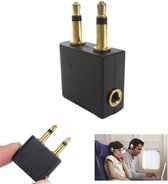 vliegtuigplug 2x voor koptelefoon universeel