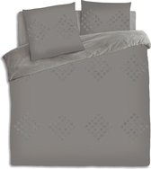 Parure de lit Parure de lit 3 pièces 220x240cm - Parure de couette avec 2 taies d'oreiller - Tuft gris
