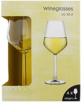 Wijnglazenset - XL wijnglazen - 4st - 35cl - Witte wijnglas - High wine - Wine & Dine - Luxe variant - limited edition - Wine glass - Red wine - Luxurious