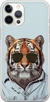 iPhone 12 Pro Max hoesje siliconen - Tijger wild | Apple iPhone 12 Pro Max case | TPU backcover transparant