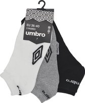 Umbro sneaker sokken dames - fitness tricolor multipack - 6 paar - maat 36/40 - enkelsokken
