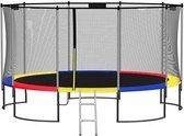 Trampoline 244 cm regenboog - met veiligheidsnet - tot 110 kg