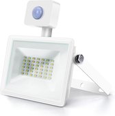 Buitenlamp wit | LED 30W=300W halogeen schijnwerper | IR bewegingssensor | koelwit 4000K | waterdicht IP65