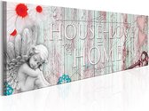 Artgeist Home House And Love Canvas Schilderij - 120x40cm