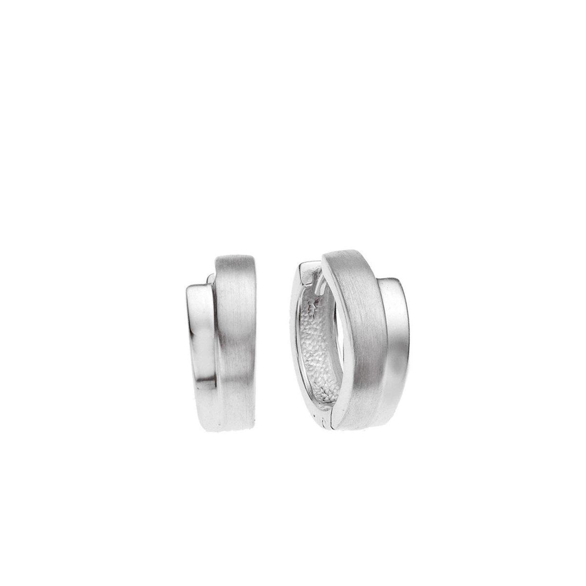 Lucardi Dames Oorbellen mat/glans - Cadeau - 925 Zilver - Zilverkleurig