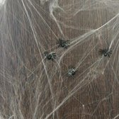 3x zakjes decoratie spinnenweb 20 gram - Halloween/Horror feestartikelen/versieringen