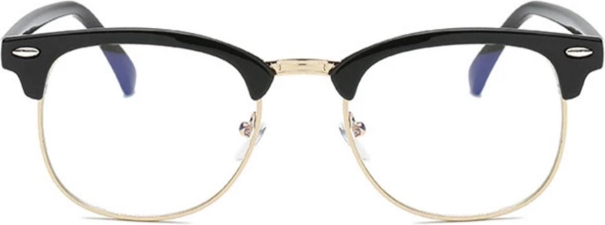 Oculaire | Skagen | Glanzend-zwart | Veraf-bril | -1,50 | Anti-blauwlicht | Inclusief brillenkoker en microvezel doek | Geen Leesbril |