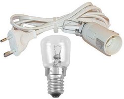 E14 Fitting+Kabel+Lampje (o.a. voor Zoutlamp) - Inc Aan/Uit Schakelaar