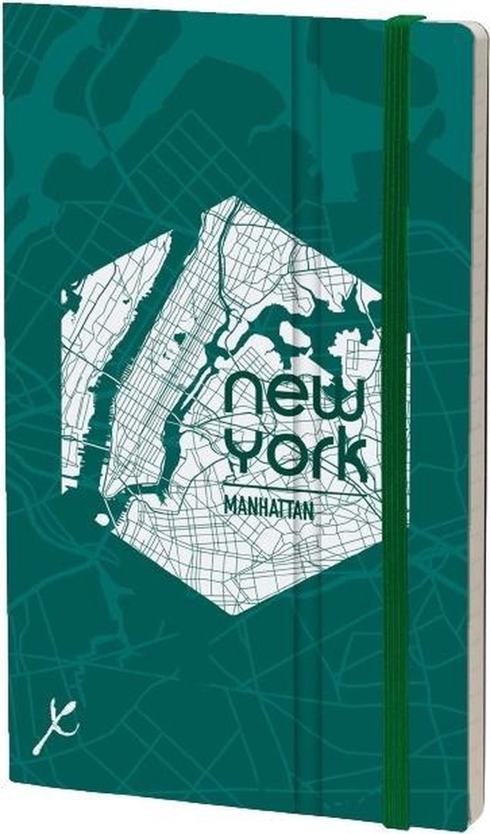 Stifflexible Notitieboek Manhattan 21 X 13 Cm Karton/papier Groen
