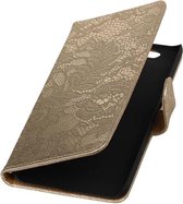 Wicked Narwal | Lace bookstyle / book case/ wallet case Hoes voor Huawei Nexus 6P Goud